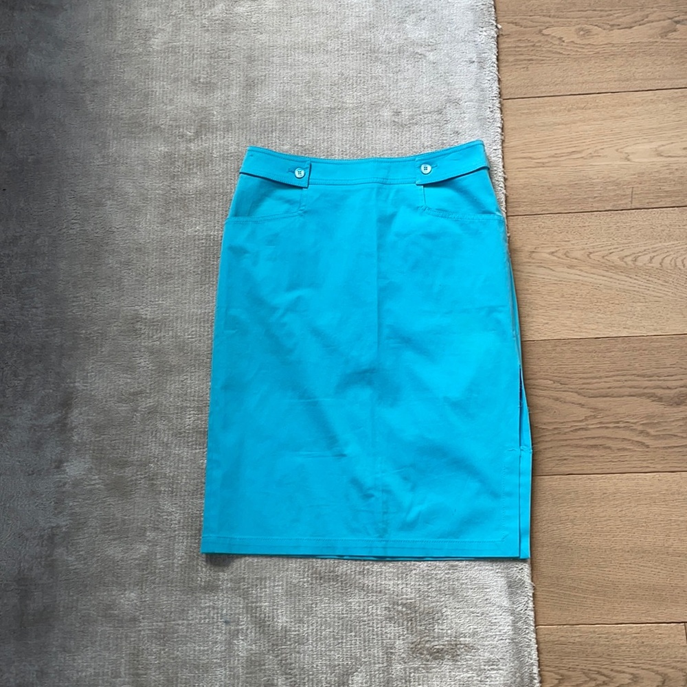 Emilio Pucci women’s turquoise blue midi skirt